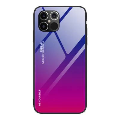 Produktbild von Gradient Glass Hülle für iPhone 12 Pro Max - Blau/Rosa KP24753