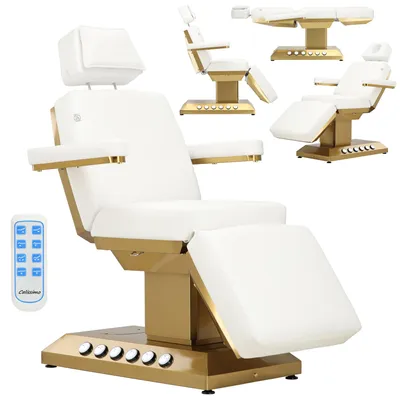 Productafbeelding van Schoonheidsstoel elektrisch voor schoonheidssalon pedicure verstelling voetbediening + afstandsbediening 3 actuatoren Bologna