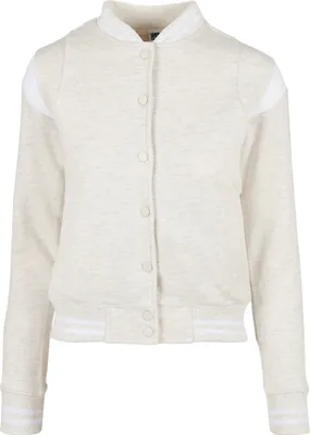 Produktbild von Urban Classics Ladies - INSET College Sweat Jacke grau - 4XL
