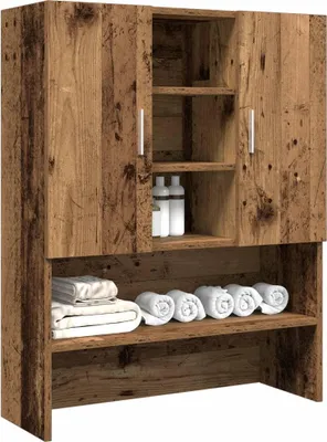 Image de vidaXL Armoire pour machine à laver aspect bois ancien 70,5x25,5x90 cm