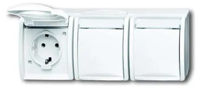 Image de Busch-Jaeger Prise triple horizontale 2300/3 EWN-54