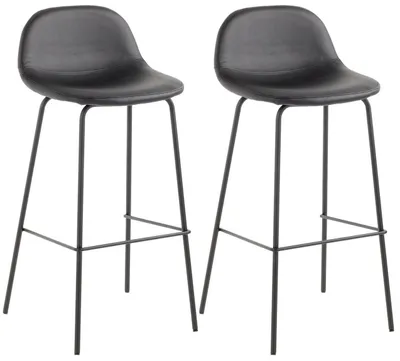 Immagine prodotto di Set 2 Sgabelli 42x43x91,5 cm in Pelle finta Nero