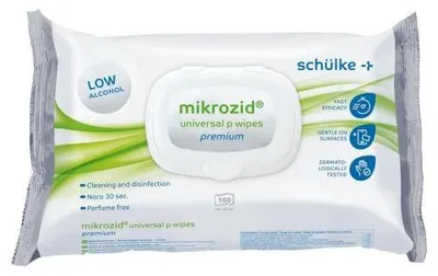 Produktbild von Schülke - mikrozid® universal p wipes premium - Desinfektionstücher für Oberflächen - 100 Tücher