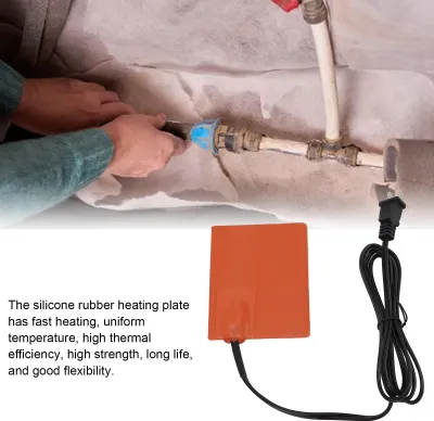 Produktbild von Silikon-Heizmatte Silikonkautschuk-Heizkissen Elektrische Decke Flexible Matte 102 x 127 mm