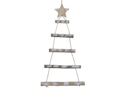 Produktbild von Kiefernholz Zweigbaum Stern weiss