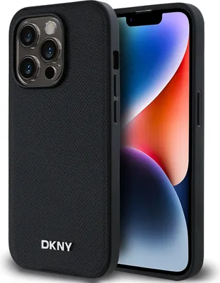 Obrázok produktu pre DKNY, Ochranné puzdro MagSafe Silver Metal Logo pre Apple iPhone 14 Pro, čierne