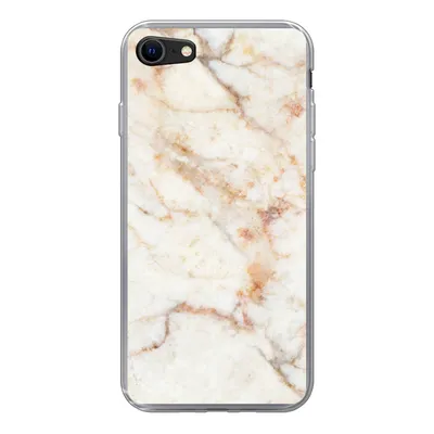 Produktbild von MuchoWow® Handyhülle Schutzhülle Hülle für iPhone SE 2022 Marmor - Braun - Luxus Silikon Softcase Handy Hülle - Schutzhülle