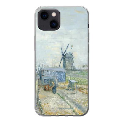 Produktbild von MuchoWow® Handyhülle Schutzhülle Hülle für iPhone 13 mini Montmartre: Mühlen und Gärten - Vincent van Gogh Silikon Softcase Handy Hülle - Softcase