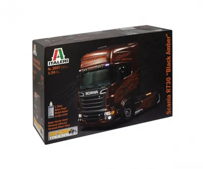 Produktbild von Italeri 3897, LKW-/Anhänger-Modell, Montagesatz, 1:24, SCANIA R730, Mehrfarbig, Schweden