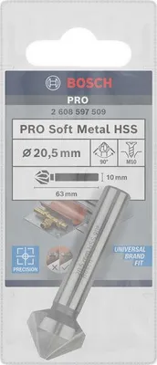 Produktbild von PRO Soft Metal HSS Kegelsenker, 20,5 x 63 mm, M10