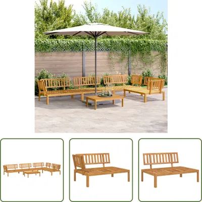 Produktbild von The Living Store 5-tlg. Garten-Sofagarnitur aus Paletten Massivholz Akazie