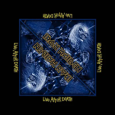 Obrázok produktu pre Iron Maiden - "Live After Death" Bandana pre mužov/dámy Uni RO8166 (One Size) (Black/Blue/Yellow)