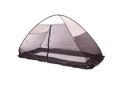 Produktbild von DERYAN Bettzelt Pop Up Moskitonetz - 200x90cm - Höchste Qualität Insektenschutznetz 1mm Maschenweite - Creme