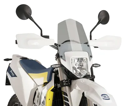 Imagen del producto de Cúpula Puig para motocicletas deportivas sin carenado, color ahumado claro, compatible con Husqvarna