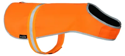 Reflektierende Hundejacke XS Orange – wasserdicht, Fleece, Sicherheitsweste