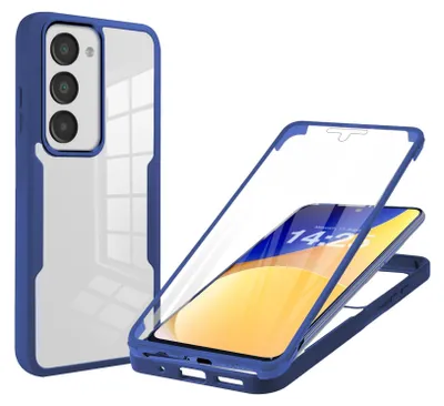 Produktbild von 360 Grad Rundum Schutz Handyhülle für Xiaomi Redmi 15 / 15 5G Full Cover Vollschutz Case Farbe: Blau