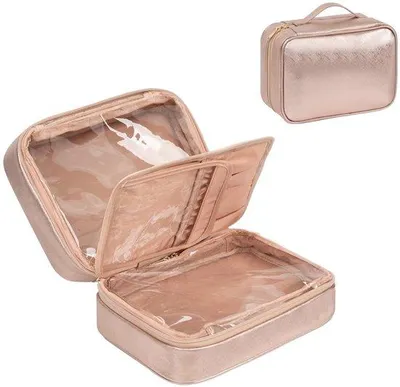 Produktbild von Wasserdichte Damenkosmetiktasche, rosa, 25x10x18cm