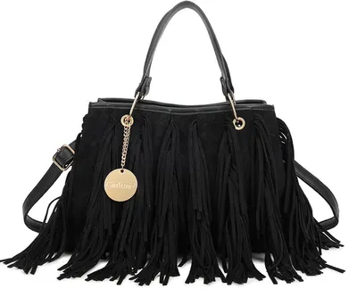 Immagine prodotto di Borsa a mano Katrien in ecopelle effetto scamosciata - Donna - Nera