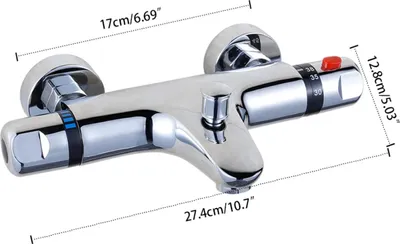 Produktbild von Duschmischventil, Messingkonstruktion, Wandmontiertes Design, Silber