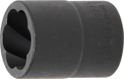 Immagine prodotto di BGS Chiave a bussola a profilo elicoidale / estrattore di viti con attacco quadro 10 mm (3/8") SW 17 mm - 5277
