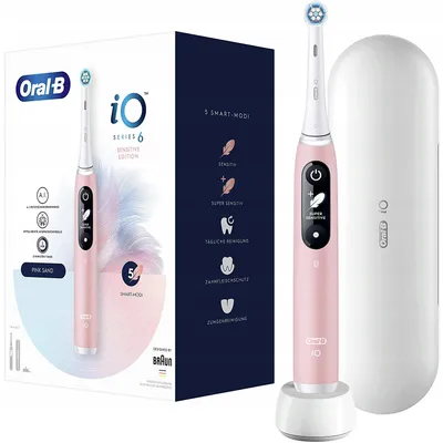 Productafbeelding van Oral-B iO Serie 6, elektrische tandenborstel, kleur: roze zand