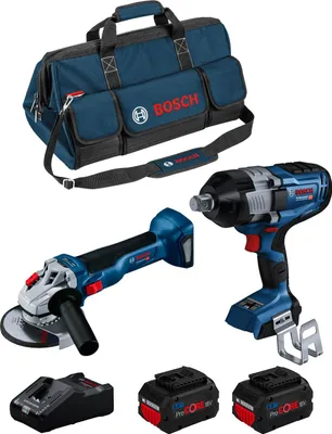 Produktbild von BOSCH Kit BK2026BAG (GDS 18V-1600 HC + GWS 18V-10 + 2 x 8,0 Ah ProCORE + GAL18V-160 + HDBAG)