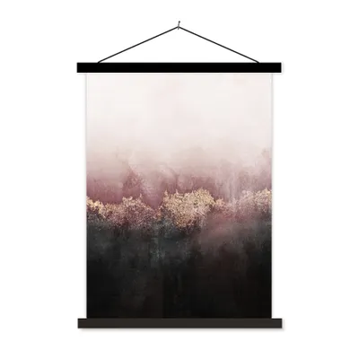 Produktbild von MuchoWow® Textilposter Glitter - Gold - Abstrakt 120x160 cm mit schwarzem Rahmen - Magnetischer