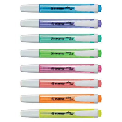 Zdjęcie produktu dla STABILO swing cool Pastel, 1 szt., Żółty, Końcówka ścięta, Biały, Żółty, 1 mm, 4 mm