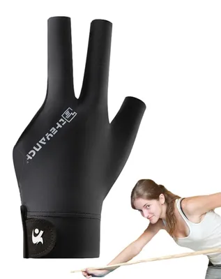 Immagine prodotto di Guanti antiscivolo neri per biliardo, modello da donna