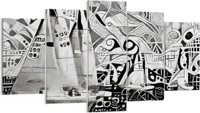 Produktbild von Bild auf Leinwand - Leinwandbild - Abstraktion modern - 160x85cm - Wand Bild - Wanddeko - Leinwanddruck - Bilder - Kunstdruck - Wanddekoration - Leinwand bilder - Wandkunst - EA160x85-3479