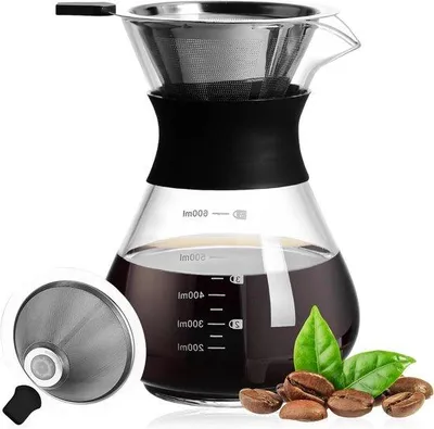 Produktbild von Kaffeebereiter 600ml Edelstahl Filter für Zuhause und Camping