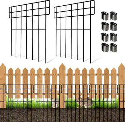 Zdjęcie produktu dla Metalowe ogrodzenie ogrodowe – 25 paneli 43 x 33 cm, 8,25 m