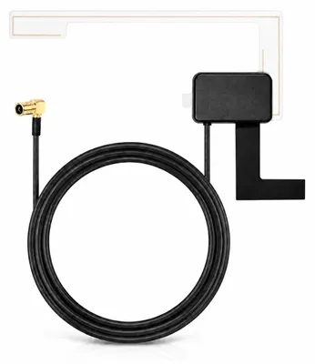 DAB-Autoantenne, aktiv, 3 m Kabel, Glasmontage, SMB-Stecker
