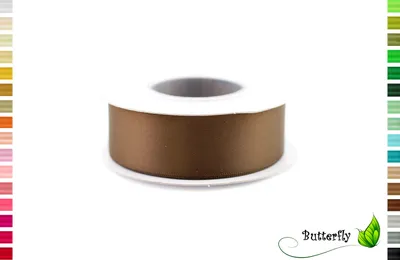 Produktbild von Satinband 25mm, 10 Meter - Doppelseitig, Farbauswahl:braun 850