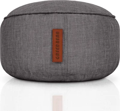 Produktbild von Green Bean® Sitzhocker "Home Linen" 45x25cm mit EPS Perlen Füllung - Fußhocker für Sitzsäcke - Dunkelgrau