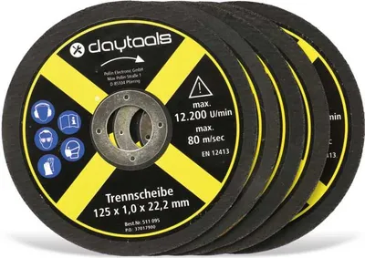 Produktbild von DAYTOOLS Trennscheibe Metall, 125x1,0x22,2 mm, 5 Stück