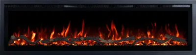 Zdjęcie produktu dla Kominek elektryczny Emotion Flame Regal 106 - ogień premium - na ścianę i do zabudowy - 106x35x12 cm - kominek LED z grzaniem 900/1800 W