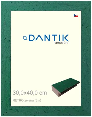 Obrázek produktu pro DANTIK rámeček 30x40 | RETRO zelená (Plexi Čiré)