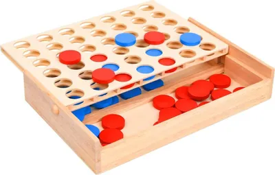 Produktbild von vidaXL Vier gewinnt Spiel 24x15x4 cm Massivholz