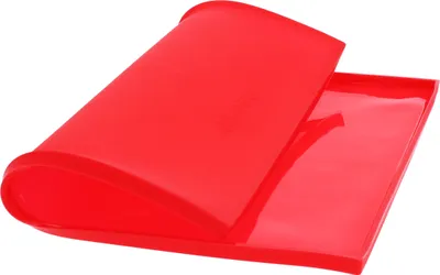 Produktbild von Krumble Silikon Backmatte 31x26 - Mit erhöhter Kante - Ideal für die Herstellung von Kuchenröllchen - Rood