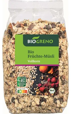 Produktbild von Biogreno Früchte Müsli Vollkorn 500g -