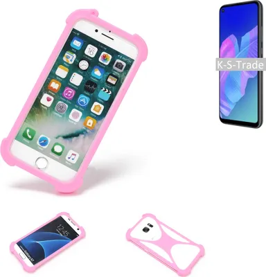 Produktbild von K-S-Trade Handy Hülle kompatibel mit Huawei P40 lite E Schutz Hülle Bumper Silikon Schutz Hülle Cover Case Silikoncase Silikonbumper TPU Softcase