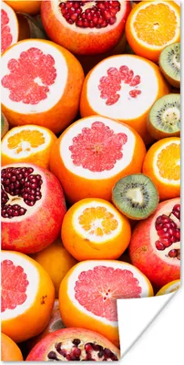 Produktbild von MuchoWow® Poster Obst - Zitrusfrüchte - Orange 60x120 cm - Wandschmuck