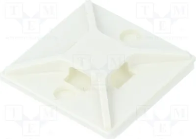 Produktbild von 10x Selbstkender schraubbar weiß  L: 25,4mm ABM2S-A-C Kabelbinder H: 4,2mm