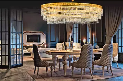 Produktbild von Luxus Lüster Deckenleuchter Gold Kronleuchter Deckenlampe Kristall Art