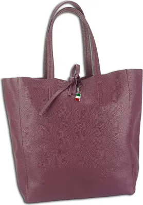 Produktbild von Florence ital. Echtleder Damen weinrot Shopper 30x35x15 OTF112D