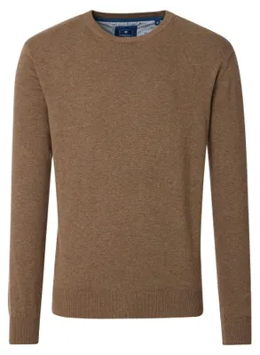 Produktbild von REDMOND Casual Herren Pullover Langarm Rundhals Comfort Braun L