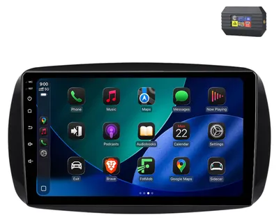 Immagine prodotto di autoradio Carplay da 64 GB per Smart 453 Fortwo Forfour 2014-2019 Android Navi Bluetooth GPS DAB+