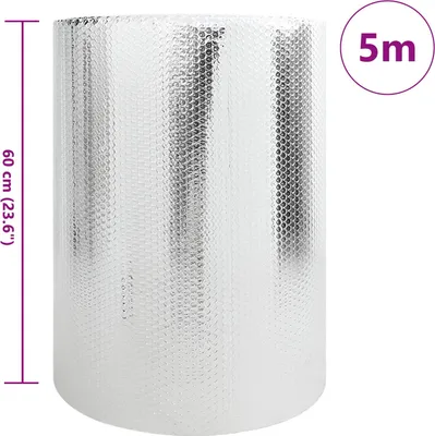 Obrázek produktu pro vidaXL Reflexní fólie na radiátory, stříbrná, 5 x 0,6 m, polyethylen