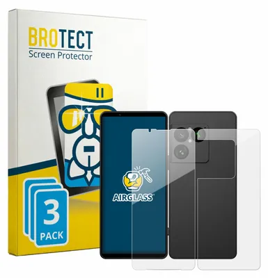 Produktbild von 3x BROTECT Schutzglas für Sony Xperia 1 VIII (Display+Rückseite) Schutzfolie Panzer Folie Glas Display Schutz klar